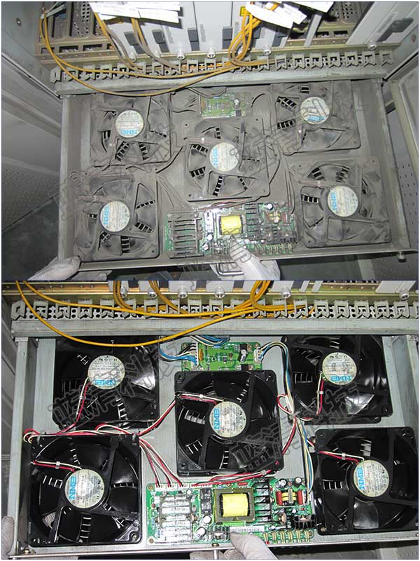 傳輸設備風扇清洗前后